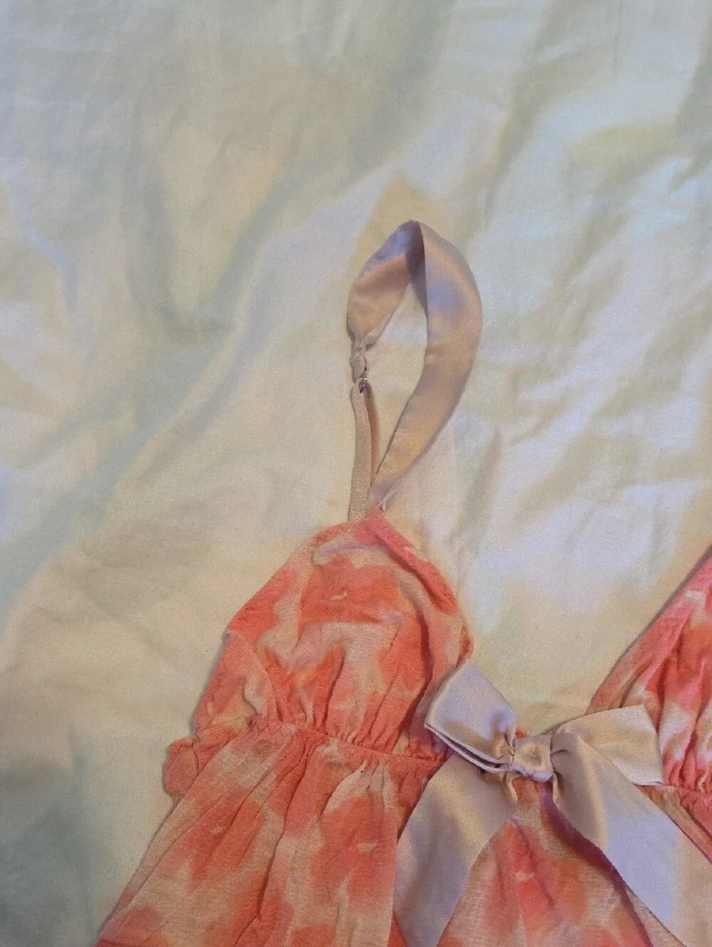 Victoria's Secret Vintage Pink Floral Babydoll Set With Matching Brief